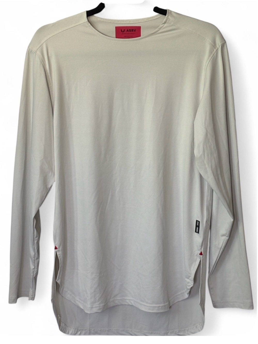ASRV Men’s Long Sleeve Crewneck Shirt size small bone white gorpcore